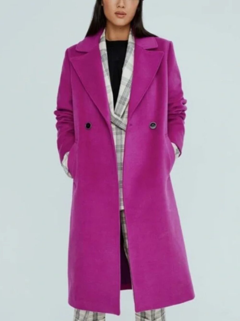 Noize Sloane coat in Magenta - Size M